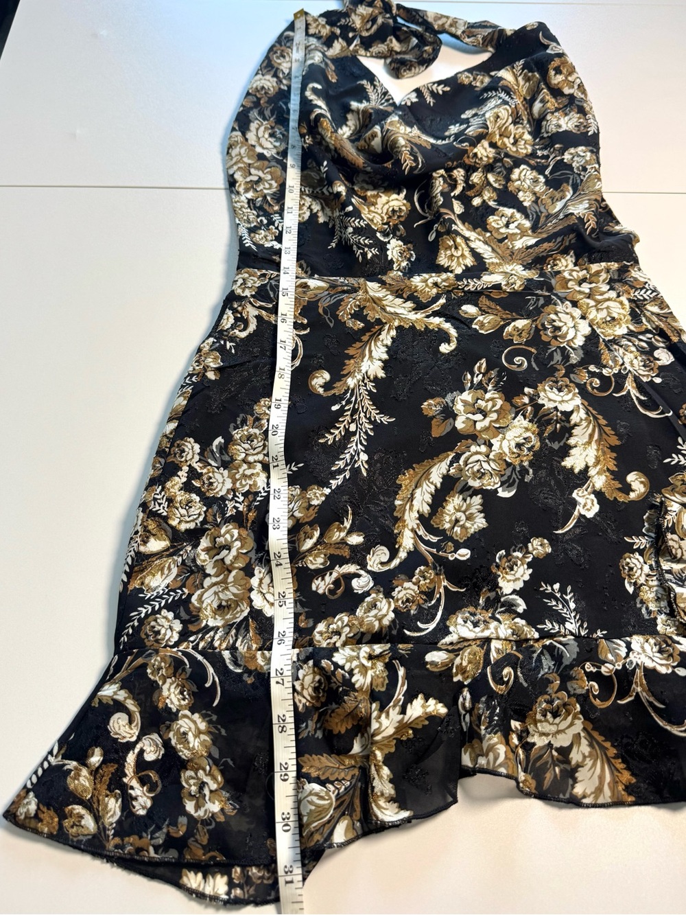 12th Tribe Sofia Black Floral Mini Dress - Size S - Picture 15 of 16